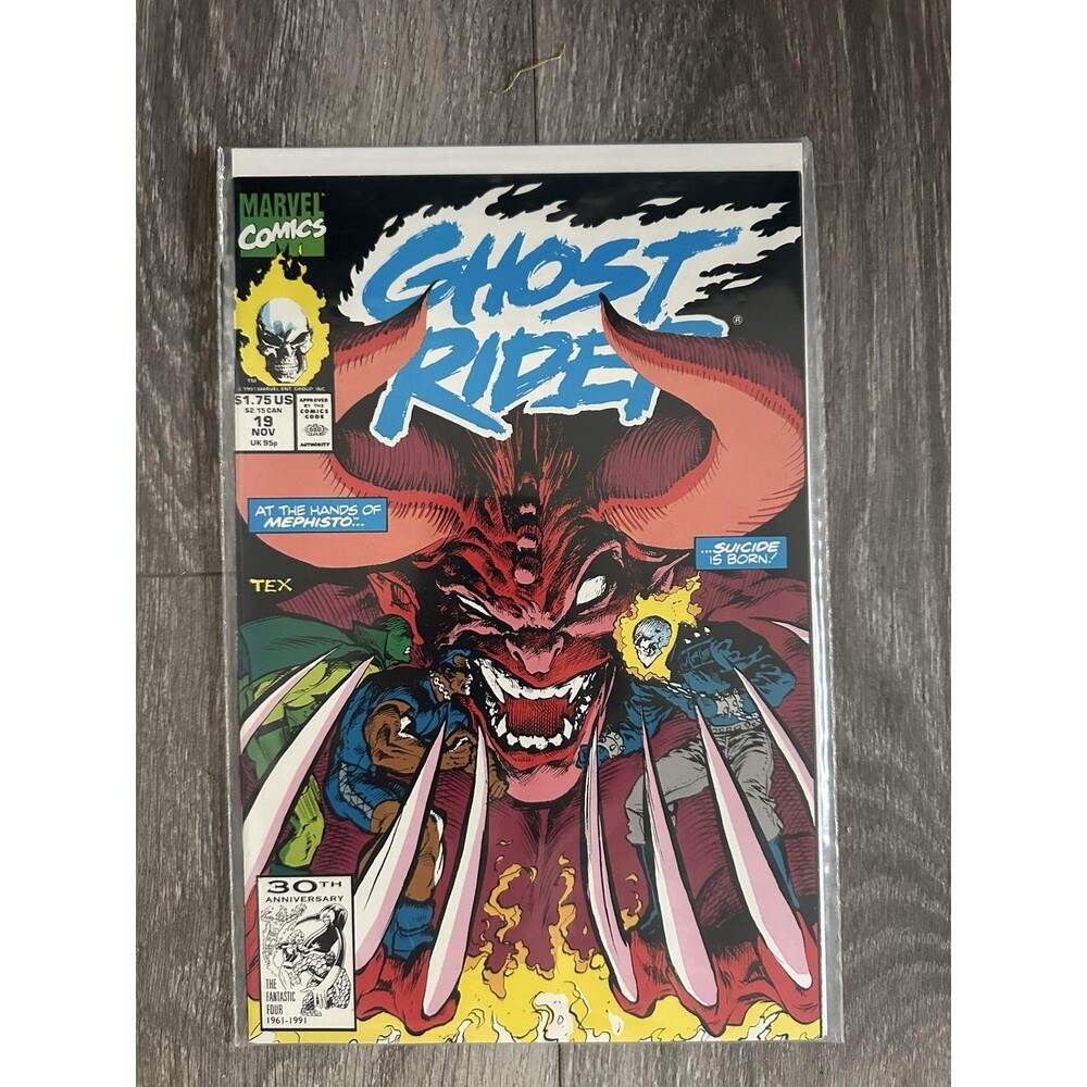 Marvel Ghost Rider #19 Single Issue Comic Nov 1991 Ghostrider Mephisto Color